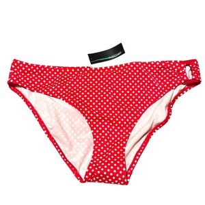 New Women’s XL Red and White Polka Dot Bikini Bottoms